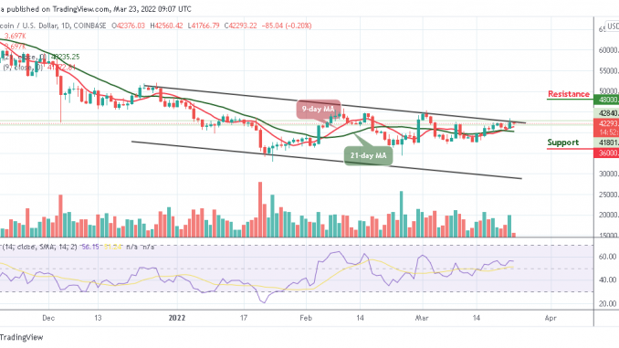 BTC/USD Moves Close to $42,000 Support Bitcoin Price Prediction