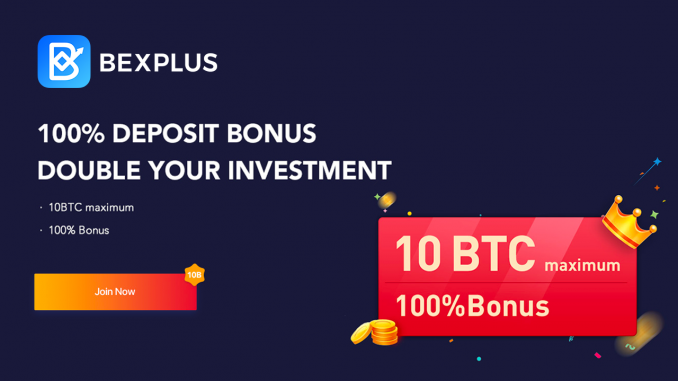 Bexplus Offers 100x Leverage Crypto Trading and Doubles Your Deposit Bexplus Offers 100x Leverage Crypto Trading and Doubles Your Deposit – Press release Bitcoin News