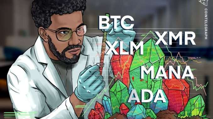 BTC, ADA, XLM, XMR, MANA BTC, ADA, XLM, XMR, MANA