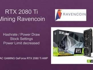 RTX 2080 Ti Mining Ravencoin. Average about 38Mh/s