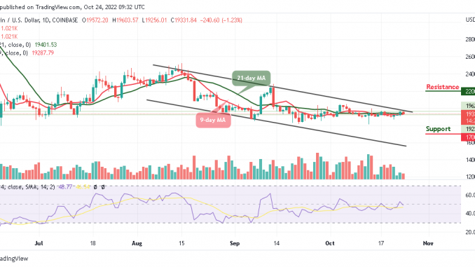 BTC/USD Trades at $19,331 as Correction Lingers Bitcoin Price Prediction for Today, October 24: BTC/USD Trades at $19,331 as Correction Lingers