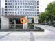 The Didi logo outside an office in China.