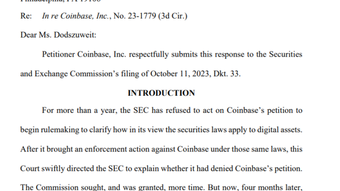 Coinbase continues push to compel SEC to act on crypto Coinbase continues push to compel SEC to act on crypto rulemaking petition