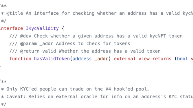 KYC hook for Uniswap v4 stirs community controversy KYC hook for Uniswap v4 stirs community controversy