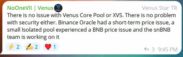 DeFi protocol Venus seeks to patch $270K hole from oracle incident