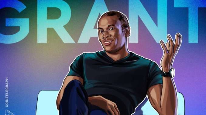 Arthur Hayes’ Maelstrom announces Bitcoin grant program of up to