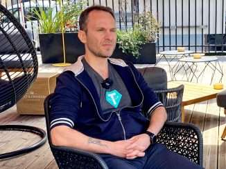 Director de Tecnología de Tether, Paolo Ardoino, en la Blockchain Week de París en abril. (Bitfinex)