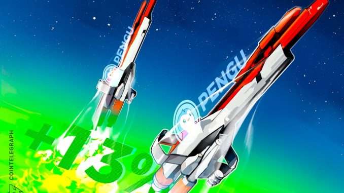 Pudgy Penguins’ PENGU token rallies 13% despite declining NFT sales