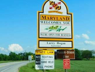Maryland Welcome sign