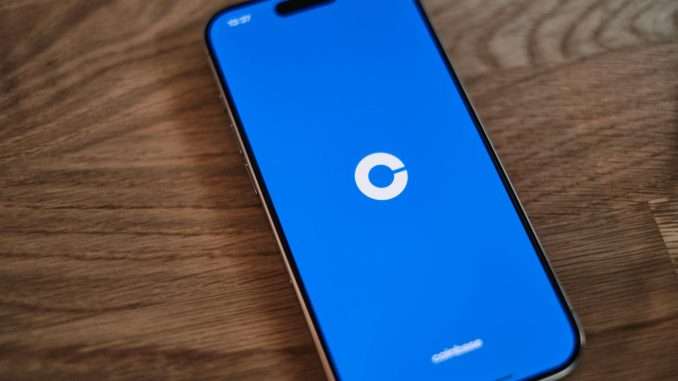 Crypto Exchange Coinbase (COIN) Q4 Results Coming Thursday Coinbase app opening screen on mobile phone